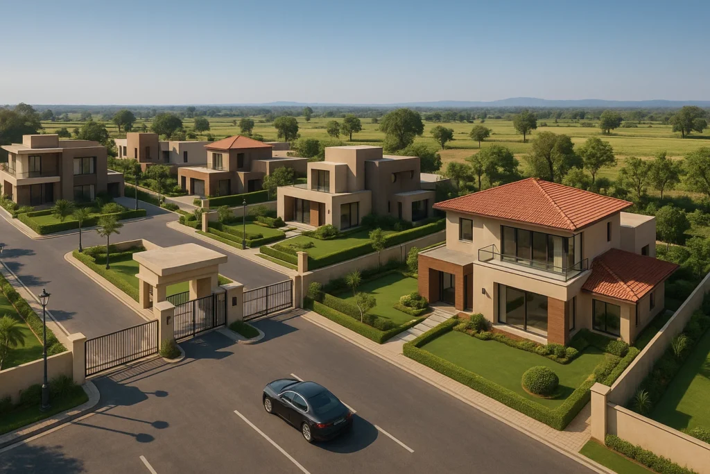 Naugaon vs Chhatarpur farmhouses