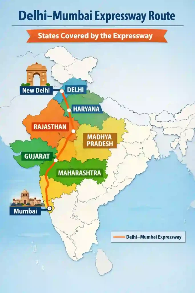 Delhi Mumbai expressway route 