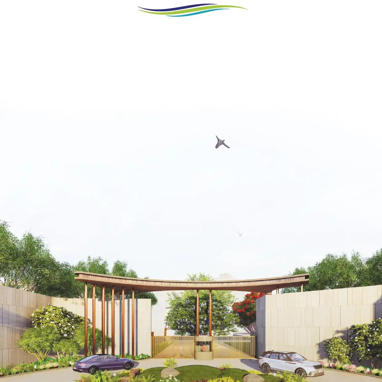 Entrance gate of Rainbow Meadows Farms, Naugaon Alwar.