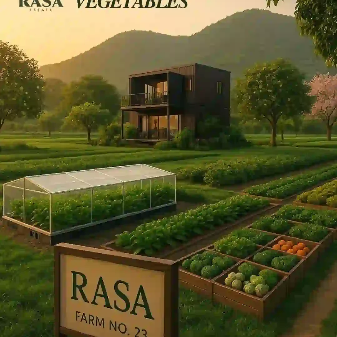 Secure gated entrance of The Rasa Estates Farms Naugaon