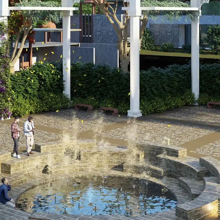 Modern farmhouse design at RPS Sargam Farmland